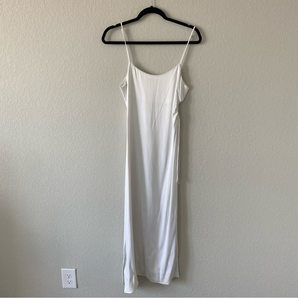 Zara White Midi Cutout Dress Size Medium